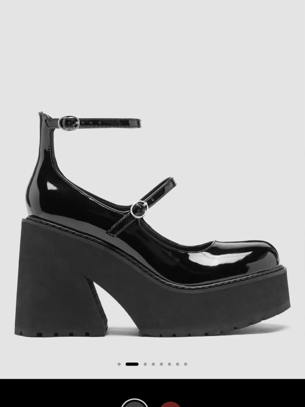 NWT Cider Black Patent Platform Mary Jane Heels - Picture 2 of 4